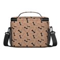 thumbnail image 3 of Dog Bone Brown Pattern Insulated Lunch Box for Women Men, Medium Leakproof Cooler Bag with Adjustable Strap, 10"x6.7"x8", 3 of 6