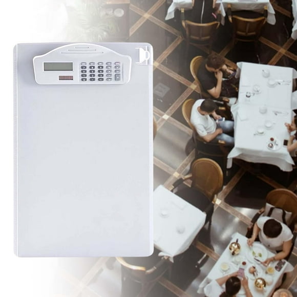 Portapapeles DYNWAVEMX con Calculadora A4 Blanco con Orificio para Colgar