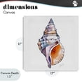 thumbnail image 4 of Stupell Industries Coastal Sunrise Conch Shell Canvas Art, 17 x 17, by Shelly Craig, 4 of 8