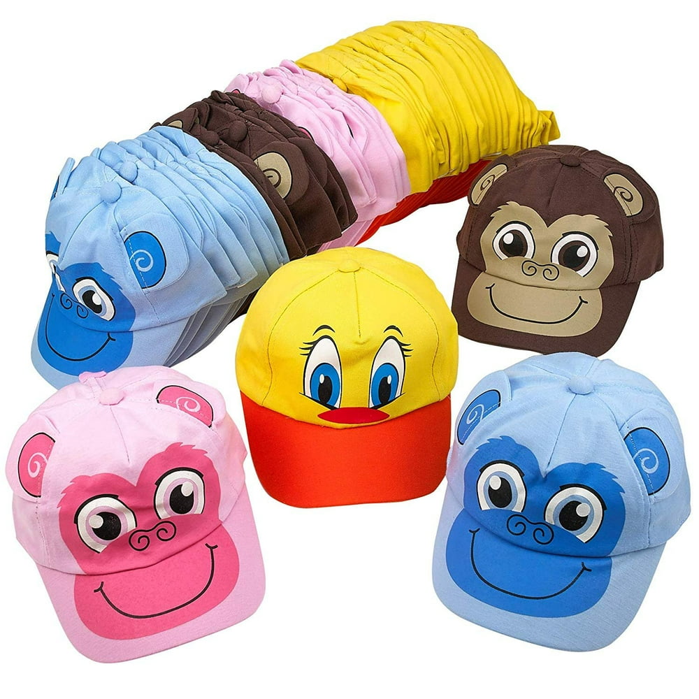 Animal Baseball Cap 48 pc zoo animal baseball cap jungle baseball