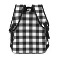 thumbnail image 4 of Fotbe Black White Plaid Mochila Casual con Estampado para Escuela, Viajes y Actividades al Aire Libre - Duradera, Ligera y Cómoda, 4 of 5