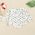 thumbnail image 2 of QJUHUNG Kid Baby Girls One Piece Swimsuit Long Sleeve Zipper Swimwear Ruffle Rashguard Bathing Suits Beachwear, 2 of 6