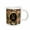 White, variant on 3drose, Elegant Pink Camouflage Monogram Letter N Faux Gold Wood Grain Image, 15oz Two-tone Green Mug