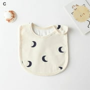 INS Style Infant Baby 100% Cotton Bibs Waterproof Cartoon Bib Burp Cloth Newborn Boy Girl Feeding Bibs Saliva Towel C 0-3Yrs