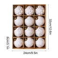 thumbnail image 3 of DAMAI Vintage Rustic Christmas Ball Ornaments, 12Pcs 3.14inch Large Shatterproof Neutral White Hanging Ornaments, Farmhouse Holiday Ornaments for Xmas Tree Outdoor Indoor Family Party Decor, 3 of 7