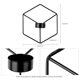 thumbnail image 1 of Candelabro de pared Jadeshay geométrico 3D Estilo nórdico color Blanco Negro Dorado, 1 of 8