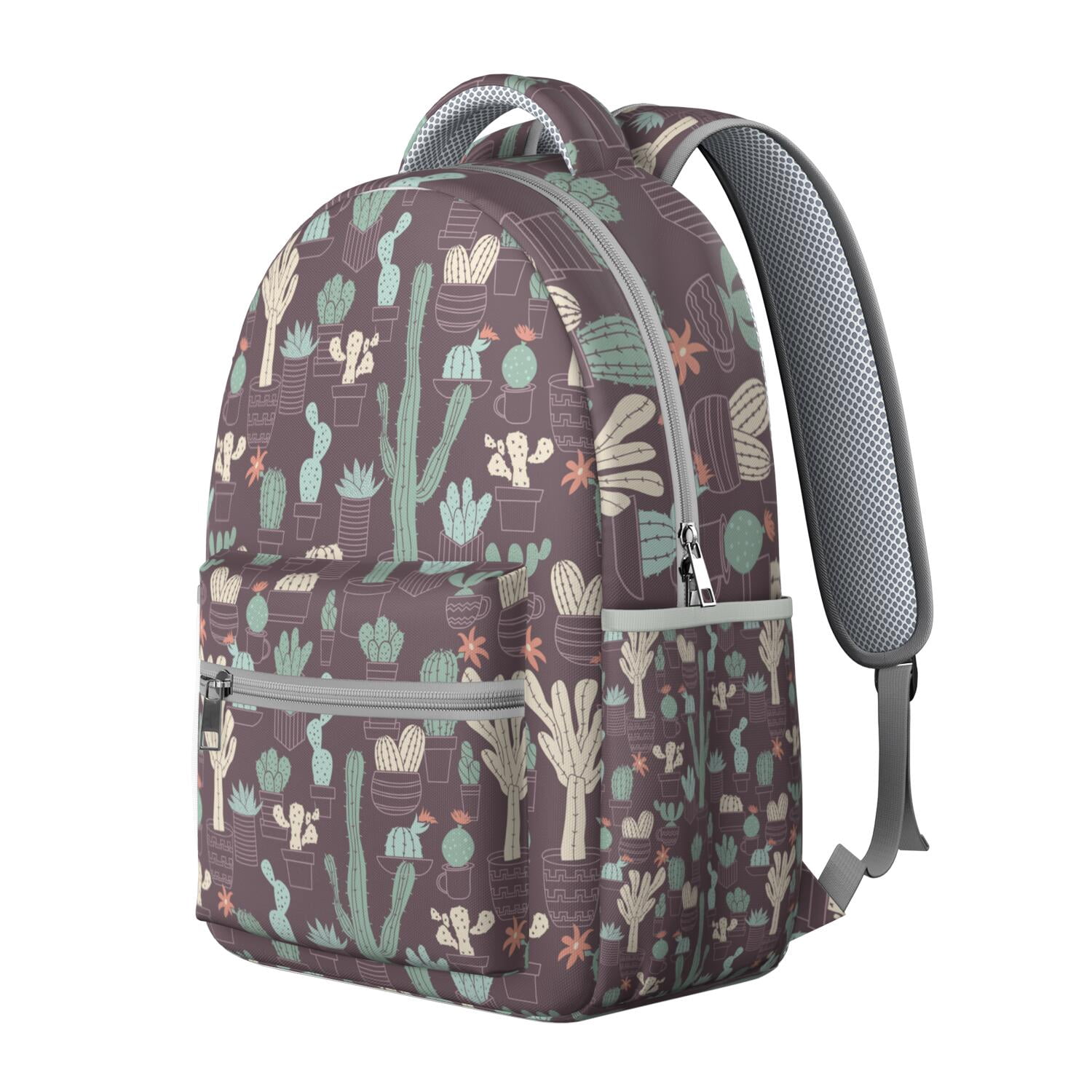 Desert Cactus Art Ergonomic Backpack - Lightweight Daypack with Breathable Shoulder Straps & Waterproof Exterior for College