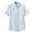 White, variant on Polo Shirts for Men Casual Solid Color Henry Lapel Breezy Short Sleeve Breathable Tops Loose T Shirts for Man Black L