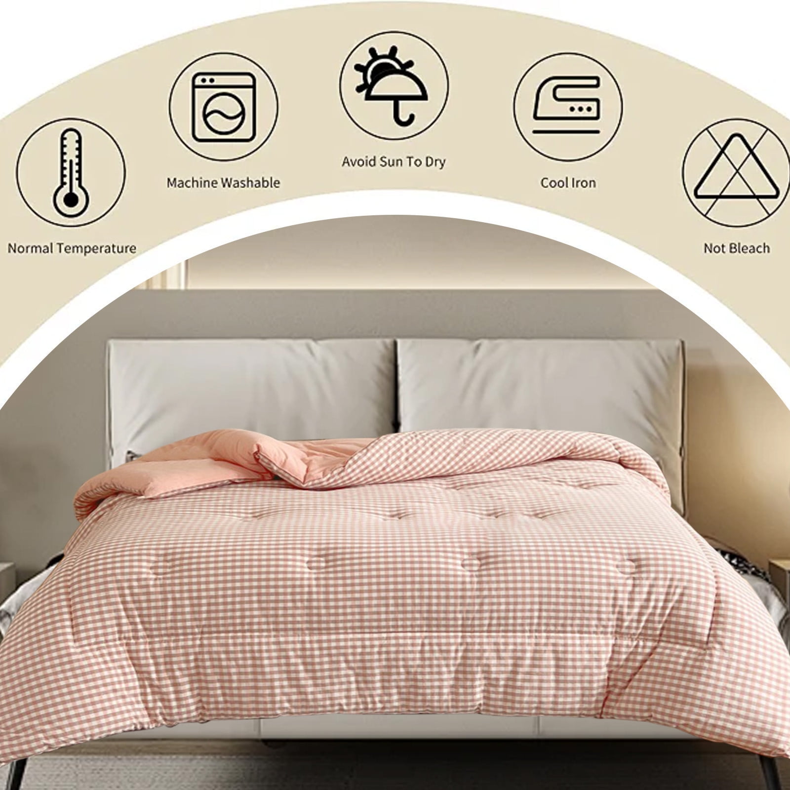 Thickened Spring & Fall Quilt - Warm Seasons Bedding, 59" x 78" - Soft, Cozy & Easy Care - Available in Blue, Khaki, Pink, Green, Yellow - 1PC