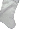 thumbnail image 4 of Northlight 22.25" White with Pink Iridescent Glitter Christmas Stocking with Satin Cuff, 4 of 4