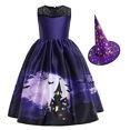 thumbnail image 1 of Witch Robe de Princesse pour Filles Halloween Déguisement en Dentelle 5-10 T, 1 of 9