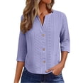 thumbnail image 3 of Plus Size Womens Clothes Kelon Womens Tops Long Sleeve V Neck Business Casual Outfit Summer Fashion Clothing, 3XL, 3 of 9