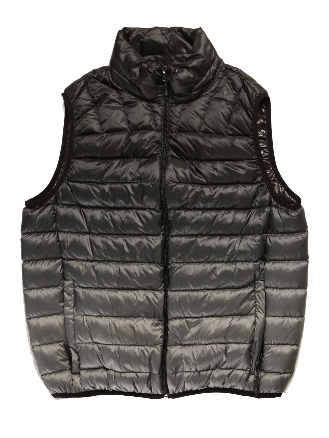 Hawke & Co Men's Light Wt. Packable Down Vest, Ombre Black, Medium