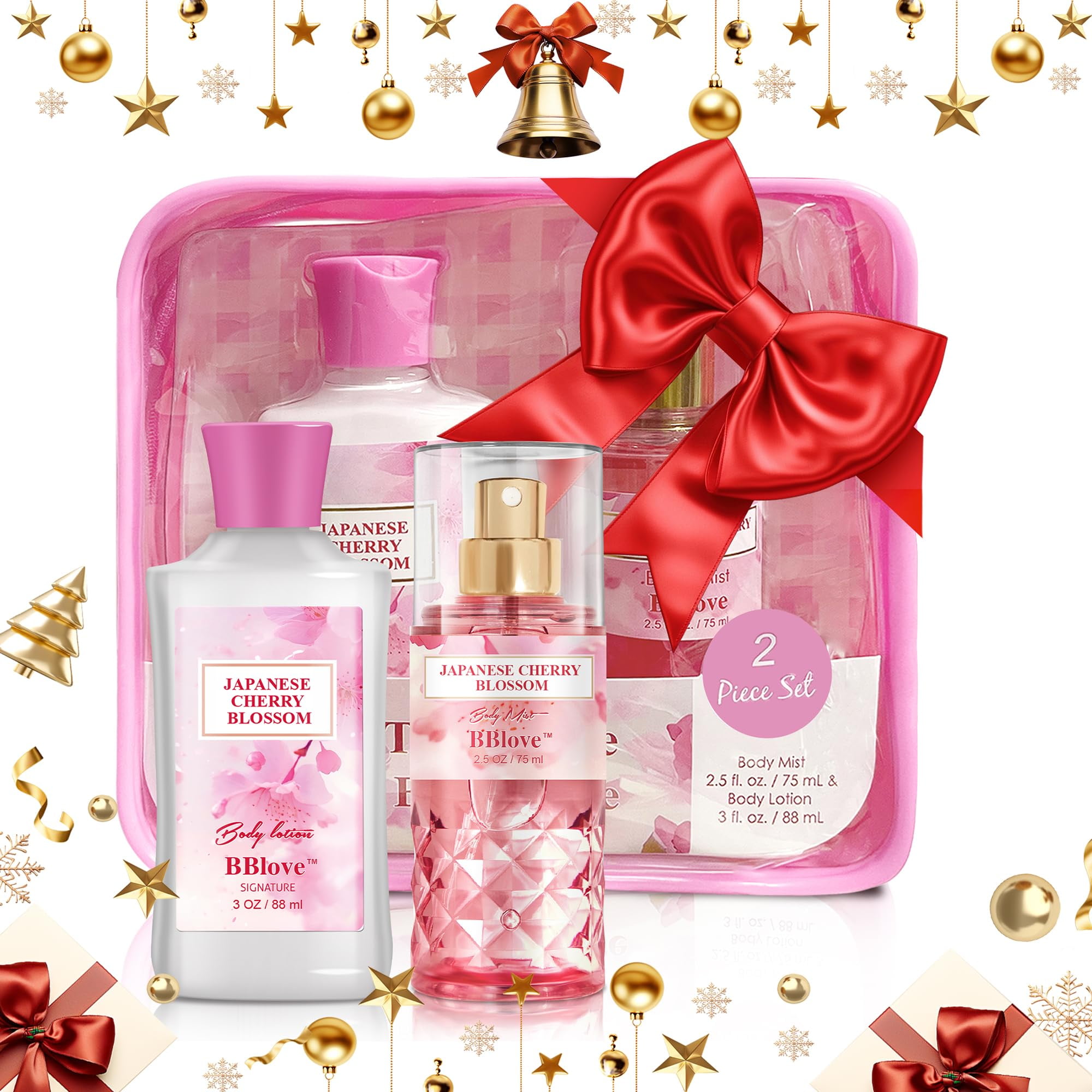 Japanese Cherry Blossom ボディクリーム 4本セット Bath & Body Works Japanese Cherry Blossom Gift Set, Includes Mist