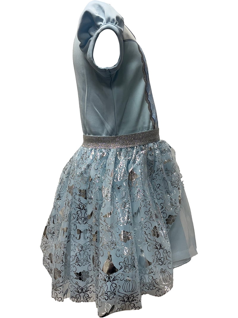 sachin and babi light blue dress Disney Princess Toddler Girl Cinderella Naia Floral Tulle Dress Bluish Grey