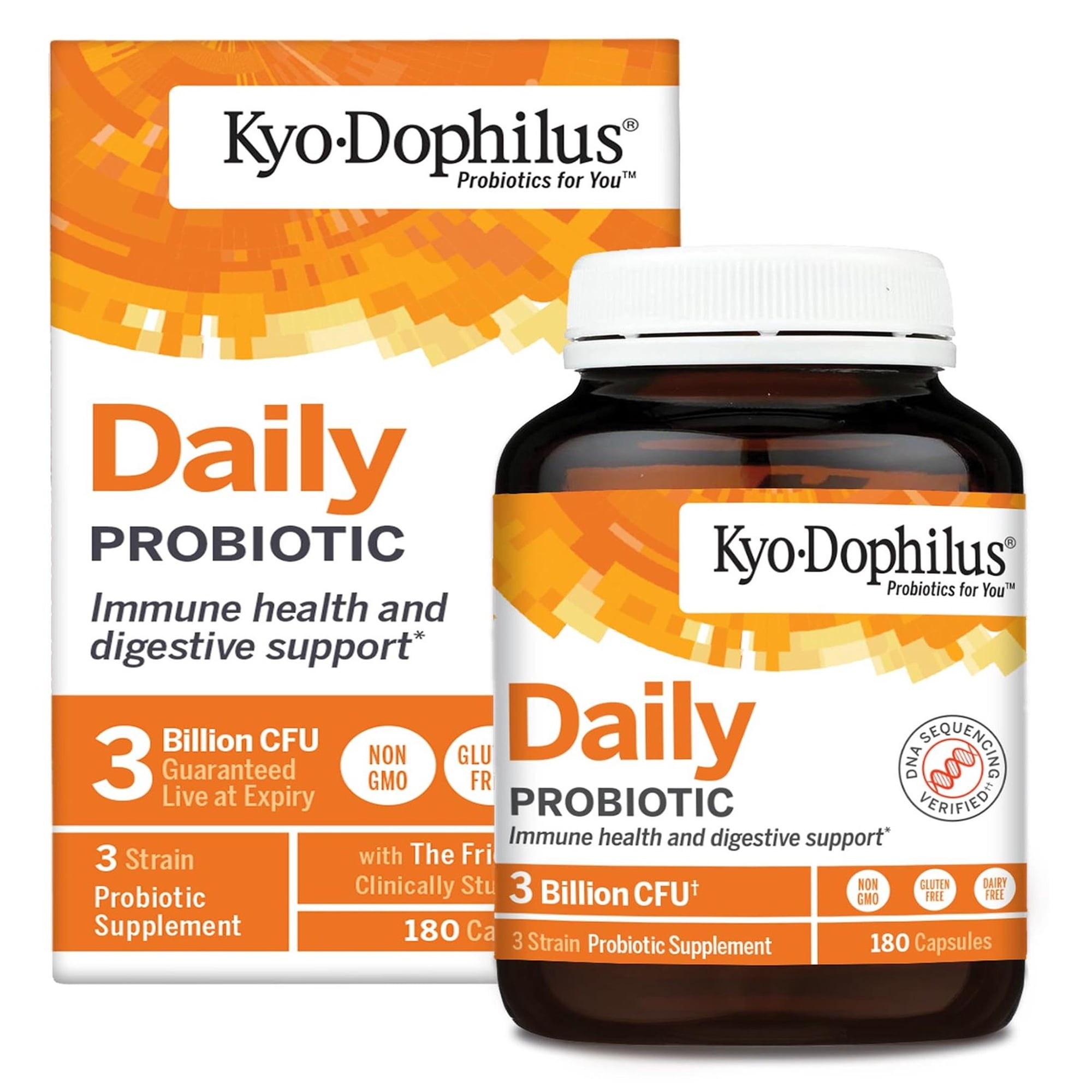 Kyo-Dophilus Daily Probiotic, Immune health digestive support, 180 Capsules