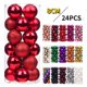 thumbnail image 2 of 24 bolas navideñas decorativas para árbol de Navidad, irrompibles, para colgar en fiestas, bodas y vacaciones, 2 of 5