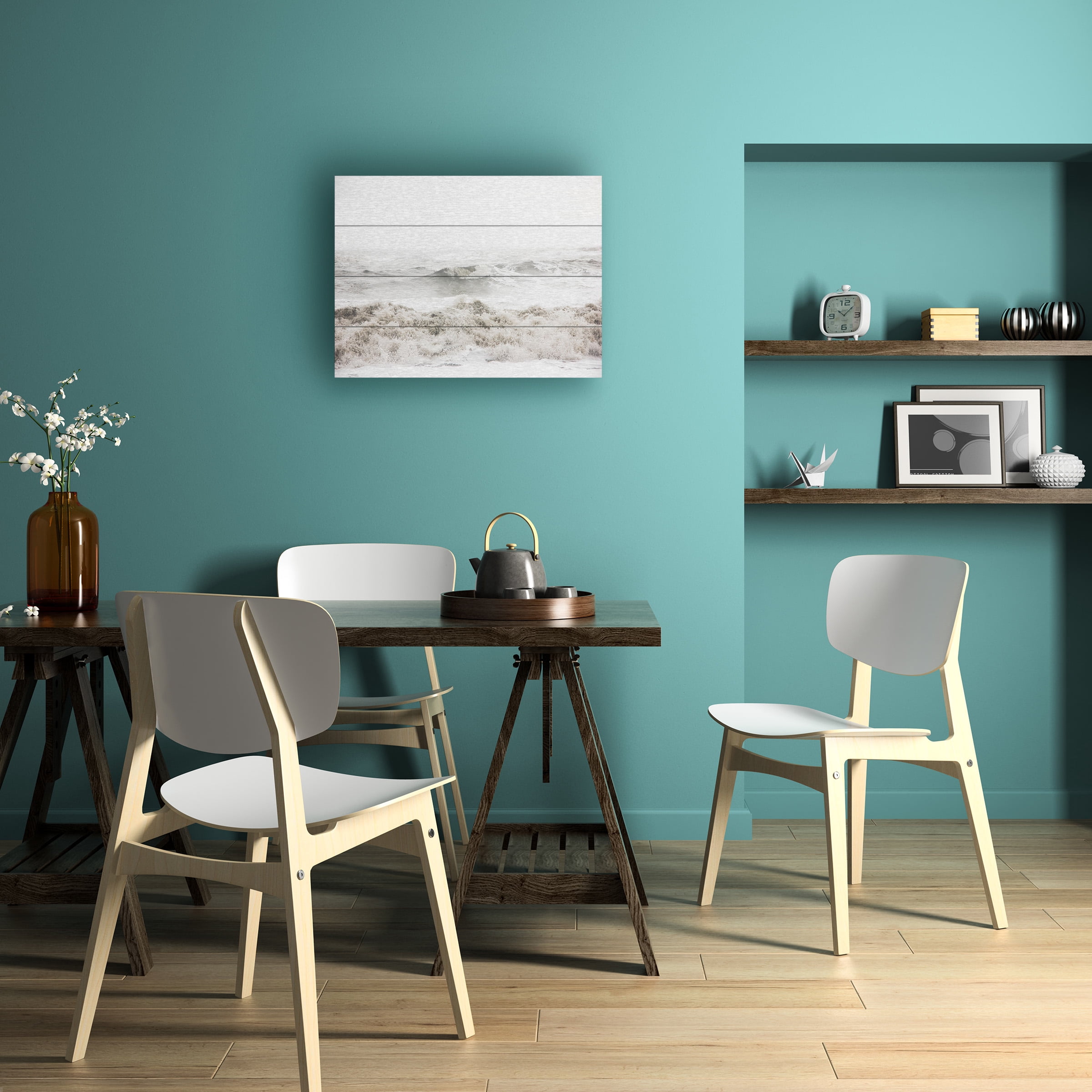 Design Fabrikken 'Breaking Waves Fabrikken' Wood Slat Art 12x16