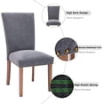 thumbnail image 6 of ZXNYH Upholstered Parsons Dining Chairs Set of 4, Fabric Dining Room Kitchen Side Chair with Nailhead Trim and Wood Legs - Beige, 6 of 7