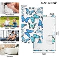 thumbnail image 2 of Coolnut Blue Beautiful Butterfly Patterned Hand Towels 2 PCS, Cotton Bath Towel for Drying Face Hands Body Decorative Water Absorbent Lightweight Towels for Bathroom Ktichen Travel Gym, 16"x28", 2 of 6