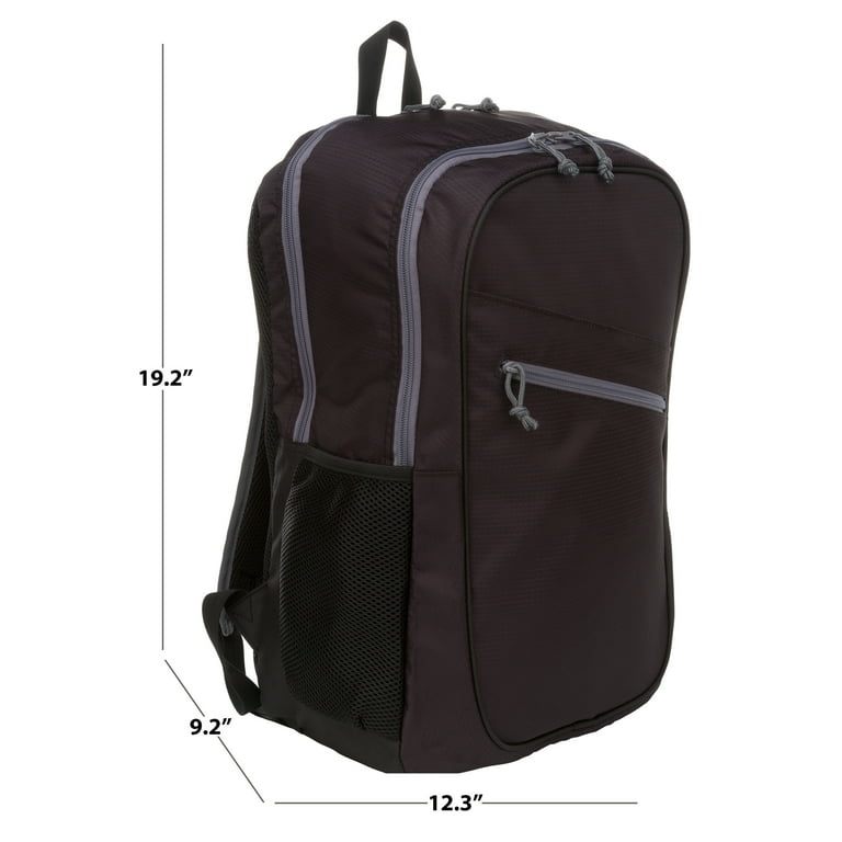 Athletic Works 38.5 Liter Black Tennis Racquet Sports Backpack