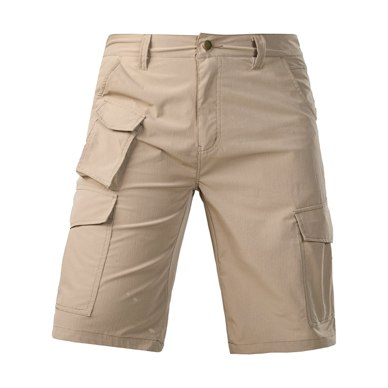 Men's Camo Ripstop Cargo Shorts Elastic Waist Tactical Work Short