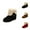 Black, variant on Women Cute Warm Short Boots Women's Winter Snow Suede Mid Heel Round Toe Ankle Booties Boots Fold Over Fringe Boots Low Heel Versatile Two Way Wear