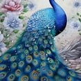 thumbnail image 5 of Creowell Peacock Flowers Leaves Pretty Shower Curtain Bathroom Decor Polyester Fiber Washable Set with Hooks 69x72, 5 of 7