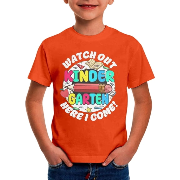 Boys Shirts Back to School Kindergarten Hello School I Come First Day At School T Shirts Nursery Graduation T Shirts