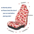 thumbnail image 3 of Wukai Cute Strawberry Full Set Car Seat Covers with Soft Padding Universal Auto Front Seats Protector and Cushion Mat, 3 of 5