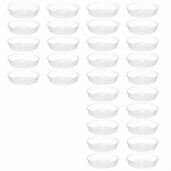 Garden Plant Bottom Tray Round Flower Pot Base Plastic Waterproof Non-Slip Transparent Plant Drip Tray 15cm