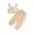 Beige, variant on Canrulo Toddler Baby Girl Solid Color Ruffle Sleeveless Button Down Halter Tank Crop Tops and Pants Outfits Yellow 2-3 Years