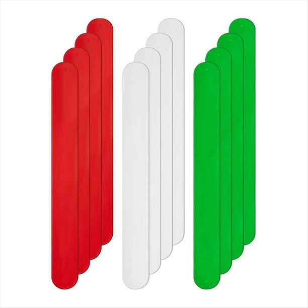 Vacaciones Rojo y Verde Flip Wraps Tiras de Metal Cubiertas de Silicona Flip Poster Holder Portarrollos de Papel