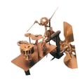 thumbnail image 5 of Escultura de viento de de viento con baterista, escultura artística para decoración de jardín, figura de percusionista steampunk de metal, Oro, 5 of 5
