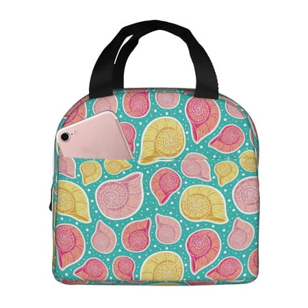 Insulated Lunch Bag for Women Men - Corloful Seashells Leakproof Cooler Lunch Box for Women Men  Lunch Tote Bags for Work School Picnic Travel