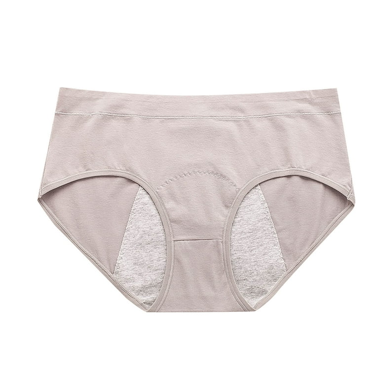 EHTMSAK Period Underwear Heavy Flow Xxl Womens High Waisted Girls Period  Underwear Period Panties for Teens Light Gray 4X