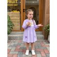 thumbnail image 4 of Cjfdfy Kids Girls Casual Dress, Long Sleeve Dress Plaid Big Sister Embroidery Fall A-line Dress For Casual Daily,Newborn Bodysuit Pink Dress, Fall Winter Baby Girl Clothes, 4 of 8