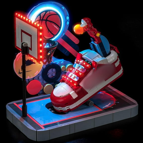 Upgraded Led Light Kit Compatible with Lego Nike Dunk Trickshot Building Set, Lights Decoration Compatible with Lego 43021 (Model Not Included)