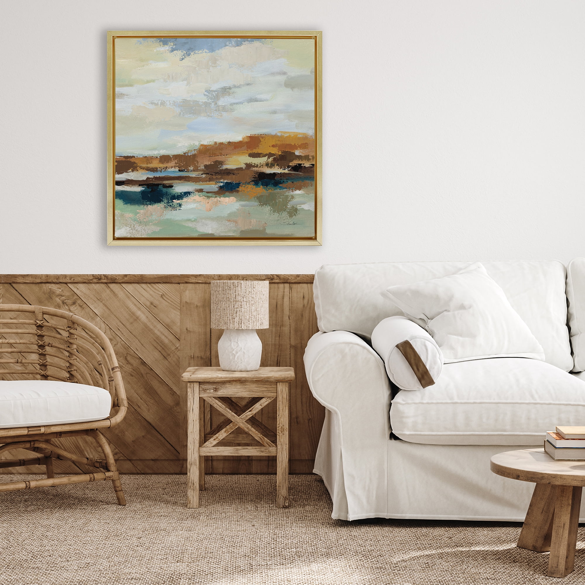 Stupell Industries American West Distortion Gold Framed Floater Canvas Wall Art, design by Silvia Vassileva