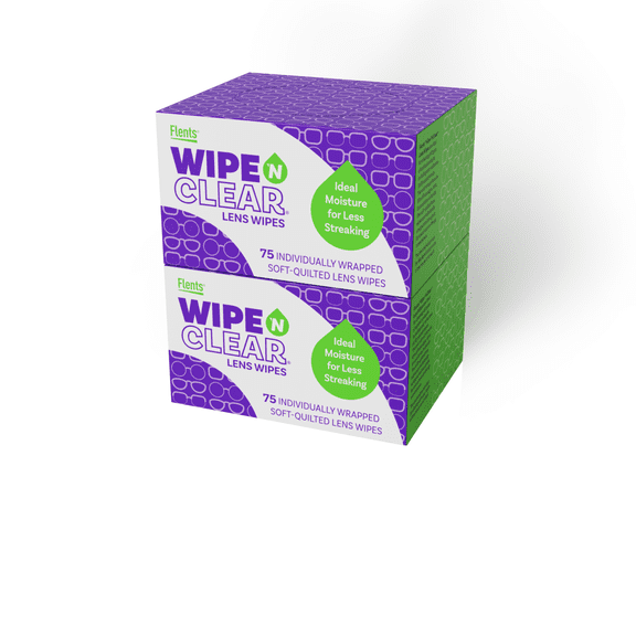 Flents Wipe 'N Clear Lens Cleaning Wipes 150 Count 2 Boxes Of 75