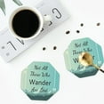 thumbnail image 5 of Disketp Not All Those Who Wander Are Lost1 Funny Coasters,6 Pcs Leather Coasters With Holder, Perfect Housewarming Hostess Gifts,Protect Furniture From Water Marks Scratch And Damage, 5 of 9