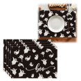 thumbnail image 2 of MOQIN Plaid Bat Truck Halloween Placemats Set Of 4 Seasonal Table Mats for Party Kitchen Dining Decoration Outdoor Dining Table Set for 4 round, 2 of 9