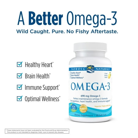 Nordic Naturals Omega-3 Softgels Dietary Supplement - 60ct