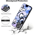 thumbnail image 2 of Case for iPhone 12 Pro Max 6.7 inch, Cute Love Heart Printed Shell for Women Girls Painting Art Design Case Shockproof Slim Soft TPU Bumper Hard Back Protective Case - Blue#1, 2 of 15
