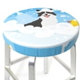 thumbnail image 3 of Kll Collie In Bathtub Round Bar Chair Cushion Cover 12 Inch,Bar Stool Protector With Elastic, Soft Washable, 3 of 7