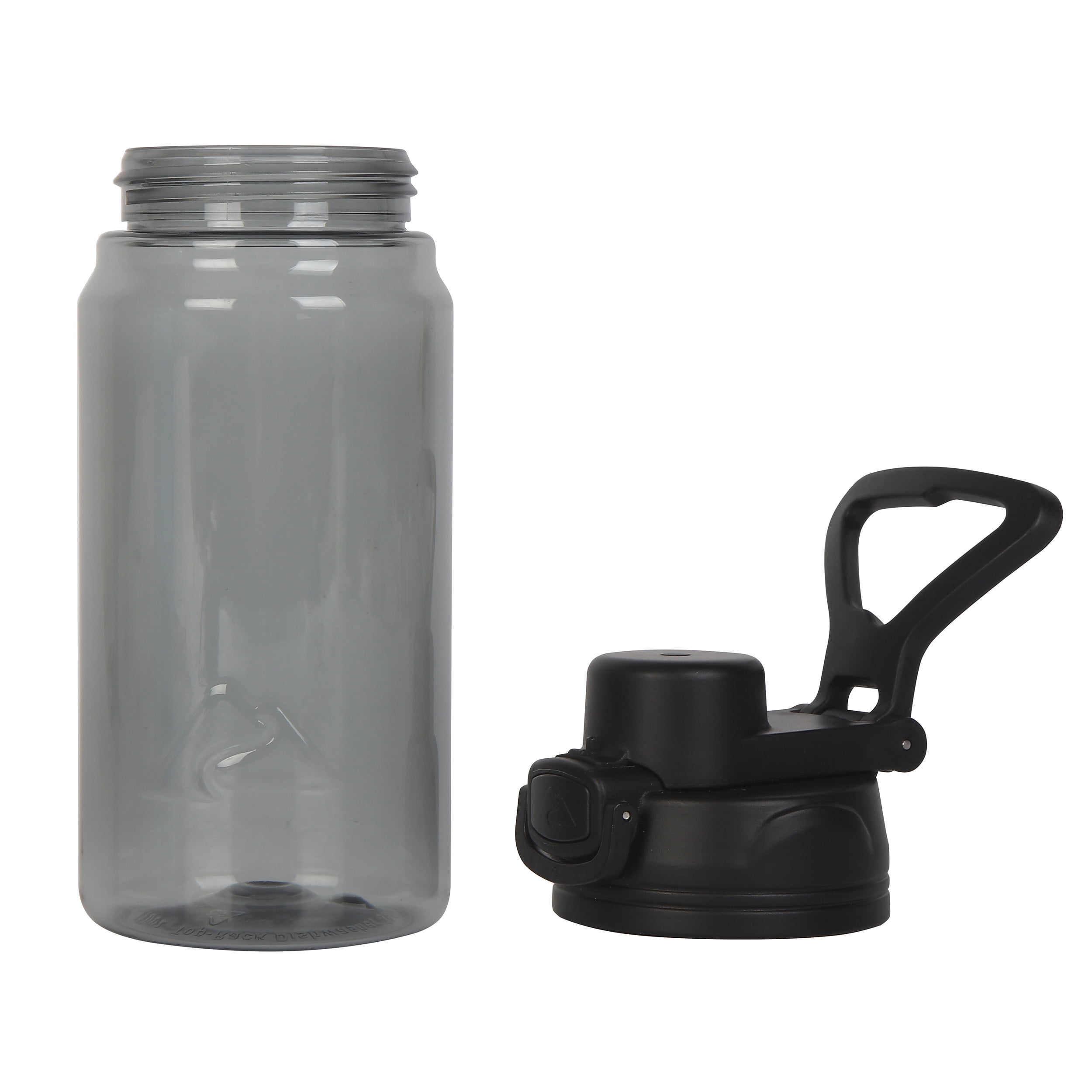 Ozark Trail 18 oz Tritan Plastic Flip-Top Lid Water Bottle, Gray