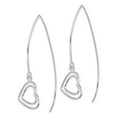 thumbnail image 6 of Diamond2Deal 925 Sterling Silver Rhodium-plated Heart Threader Earrings for Women (L- 2.09 inch, W- 0.6 inch), 6 of 6