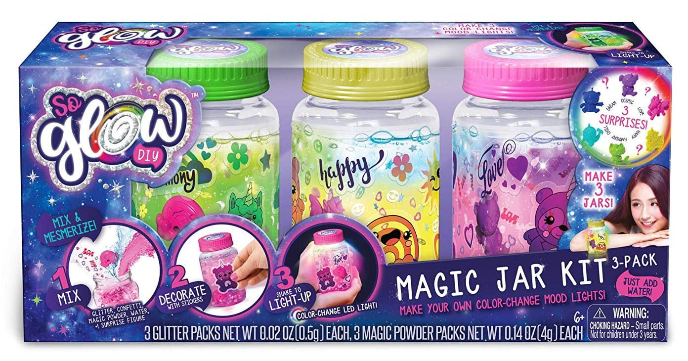 So Glow DIY Mini Magic Jar Kit 3-Pack [Happy]