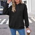 thumbnail image 4 of Diufon Hoodies Drawstring for Women Fall Solid Color Casual Sweatshirt Long Sleeve Blouses, 4 of 7