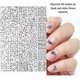 thumbnail image 3 of Flower Nail Art Stickers Decals 3D Self-Adhesive Black Flower Nail Decal Ice Crystal Flower Daisy Bow Tie Heart Nail Designs Nail Art Supplies Manicur, 3 of 4